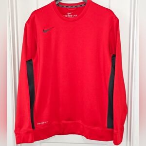 Nike Men's NSW Therma-Fit Crewneck Sweatshirt, Red, Size Large